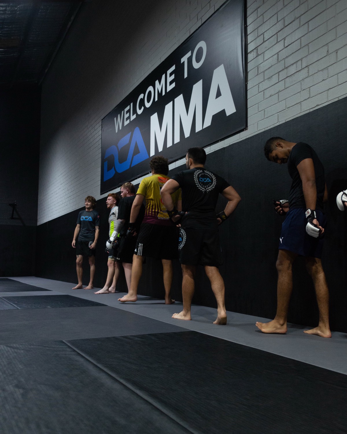 Pad work during a striking class